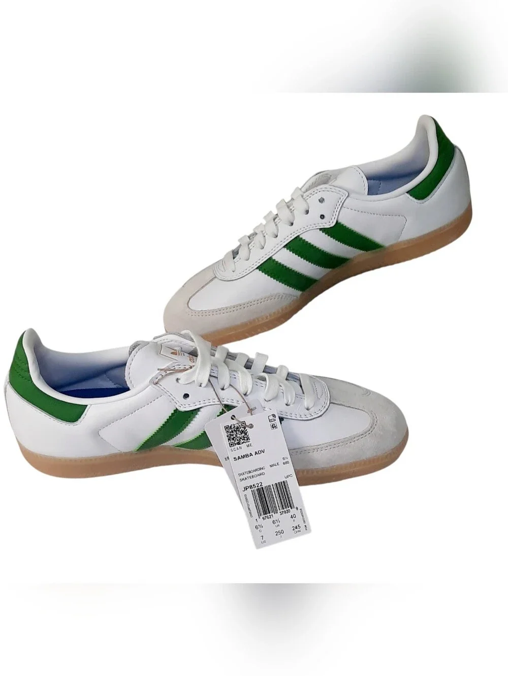 Adidas Samba ADV 'White Crew Green' / JP8522 / NWOB